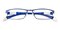 Lagrange Blue Rectangle Metal Eyeglasses