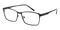 Craig Black Rectangle Titanium Eyeglasses