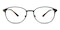 Donahue Gunmetal Oval Titanium Eyeglasses