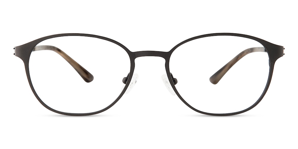 Donahue Gunmetal Oval Titanium Eyeglasses