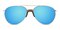 Vancouver Golden(Blue mirror-coating) Aviator Metal Sunglasses
