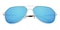 Kent Golden(Blue mirror-coating) Aviator Metal Sunglasses