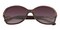 Amelia Brown Oval Plastic Sunglasses
