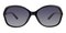 Amelia Black Oval Plastic Sunglasses