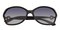 Amelia Black Oval Plastic Sunglasses