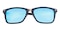 Herbert Blue(Blue mirror-coating) Rectangle Plastic Sunglasses
