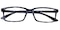Methuen Black Tortoise Rectangle TR90 Eyeglasses