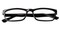 Lafayette Black Rectangle Plastic Eyeglasses