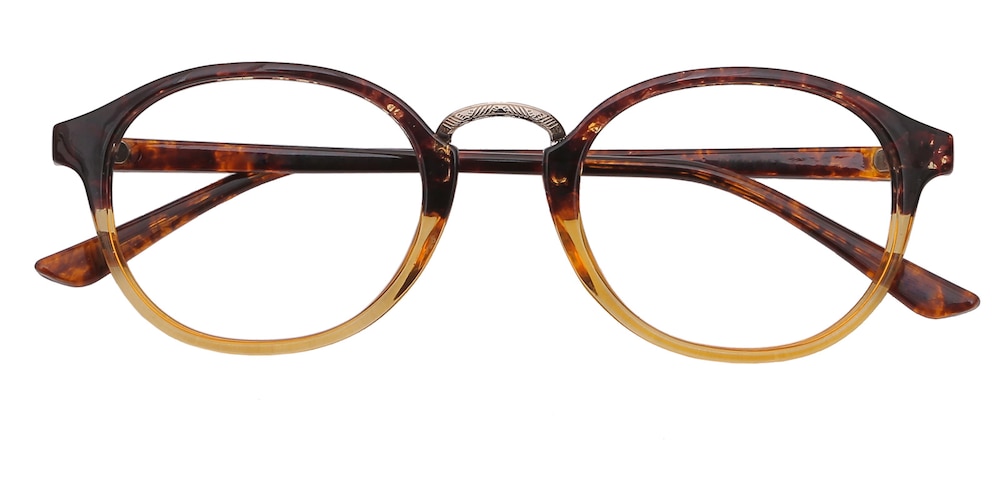 Spokane Tortoise/Yellow Oval TR90 Eyeglasses
