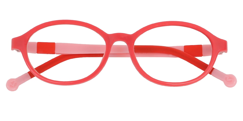 Maggie Red/Pink Oval Silica-gel Eyeglasses