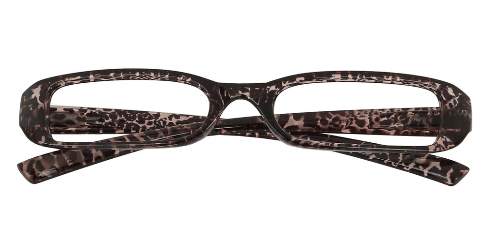 Clara Zebra Rectangle Plastic Eyeglasses