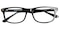 CedarRapids Black Rectangle Acetate Eyeglasses
