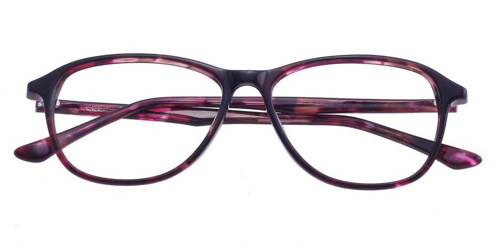 Doreen Purple Tortoise Classic Wayframe Acetate Eyeglasses