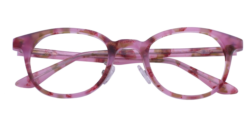 Elvira Pink Round Acetate Eyeglasses