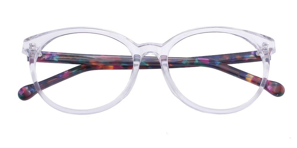 Eudora Crystal Round Acetate Eyeglasses