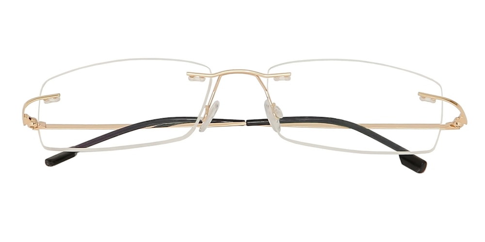 Terre Golden Rectangle Metal Eyeglasses