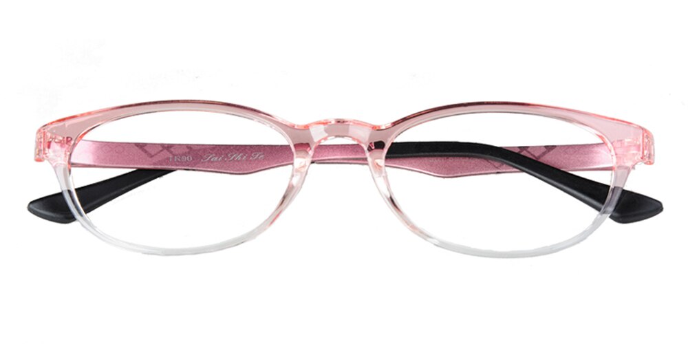 FortWorth Pink Round Plastic Eyeglasses