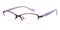 Dale Purple Oval Metal Eyeglasses