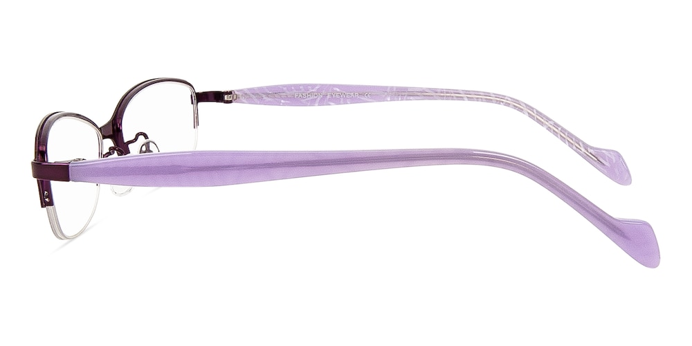 Dale Purple Oval Metal Eyeglasses