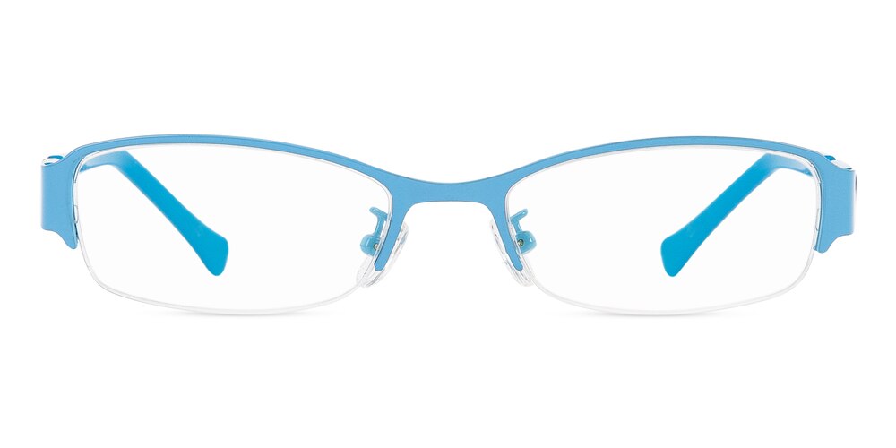 Maple Blue Oval Metal Eyeglasses