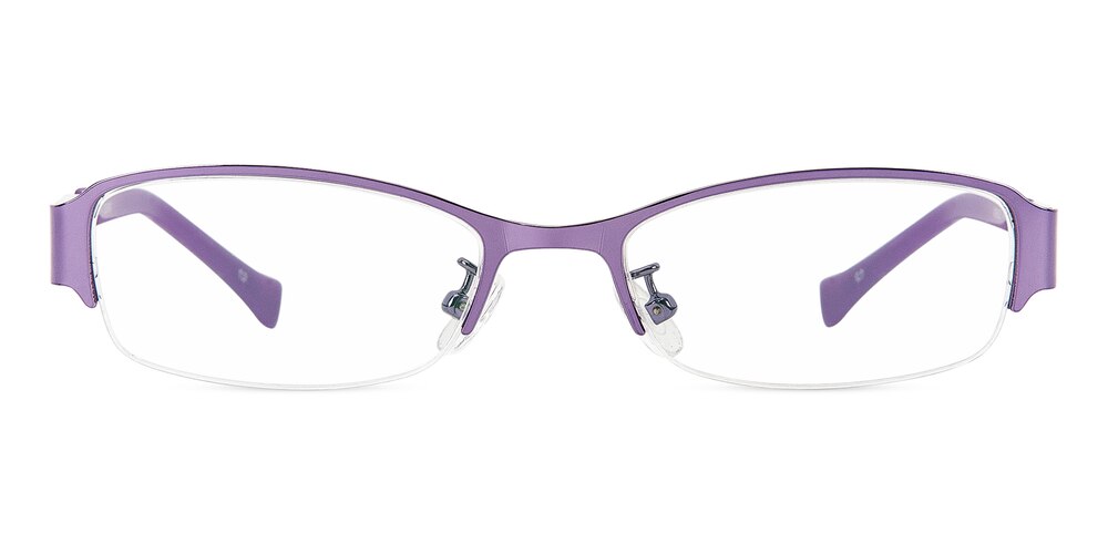 Maple Purple Oval Metal Eyeglasses