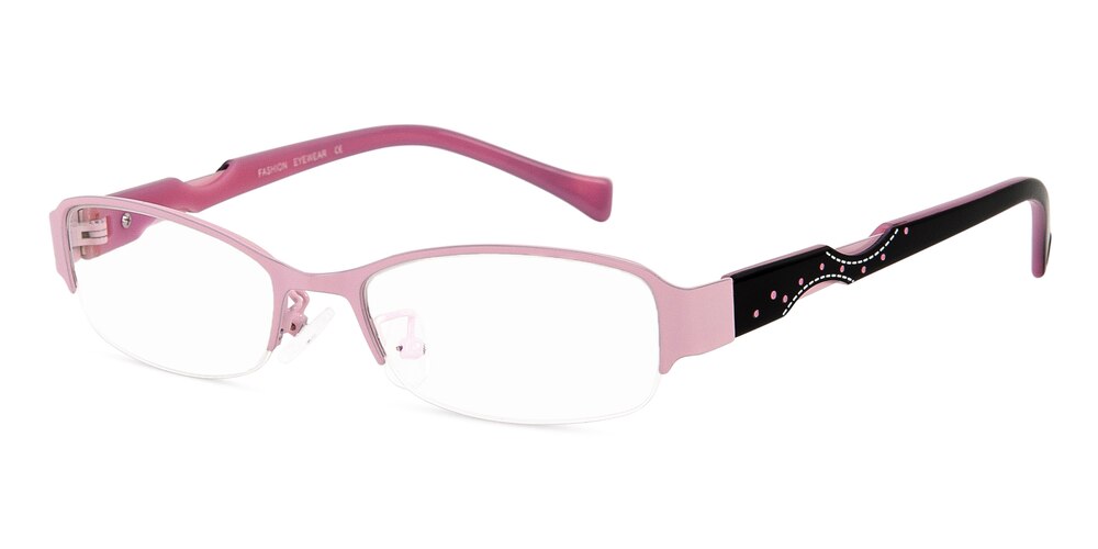 Maple Pink Oval Metal Eyeglasses