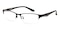 Bing Black Rectangle Metal Eyeglasses