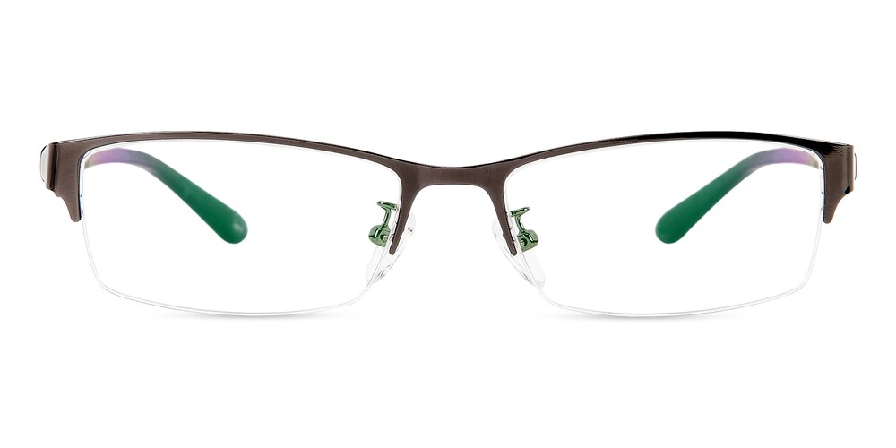 Bing Gunmetal Rectangle Metal Eyeglasses