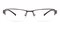 Carl Gunmetal Rectangle Metal Eyeglasses