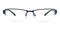 Carl Blue Rectangle Metal Eyeglasses