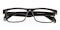 Sindt Black Rectangle Plastic Eyeglasses