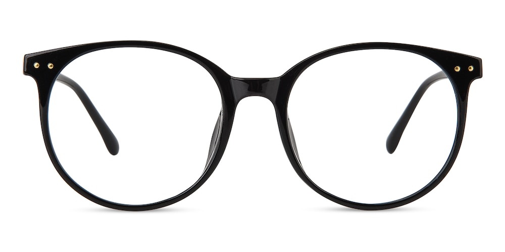 Salina Clip-on Black Round TR90 Eyeglasses