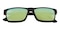 Oneida Clip-on Tortoise(Yellow-green Mirror-coating) Rectangle TR90 Eyeglasses