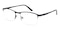 Gilbert Gunmetal Rectangle Metal Eyeglasses