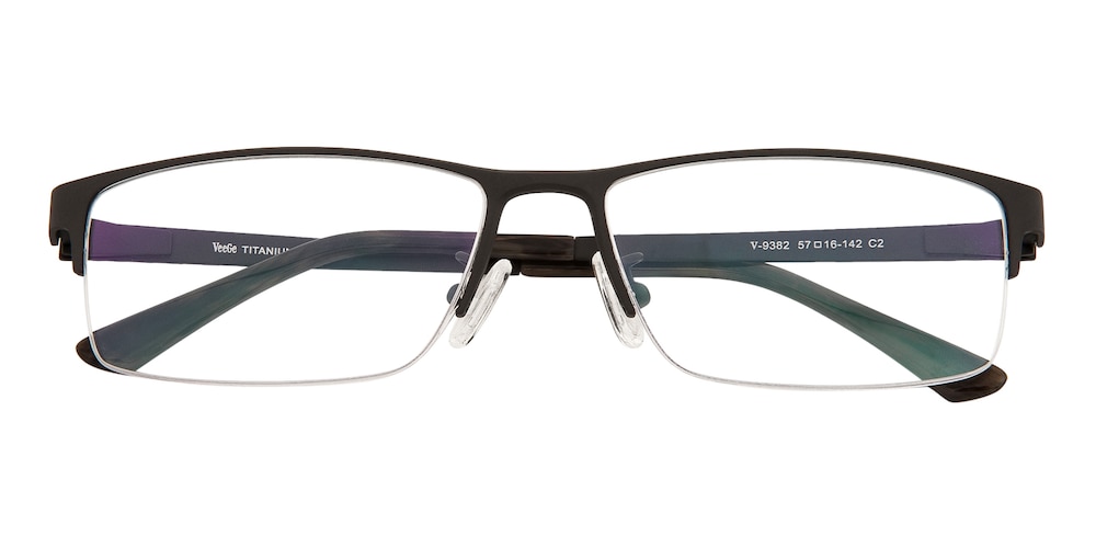 Curitis Gunmetal Rectangle Titanium Eyeglasses
