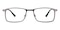 Kelly Gunmetal Rectangle Metal Eyeglasses