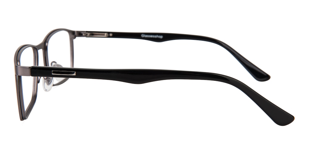 Kelly Gunmetal Rectangle Metal Eyeglasses