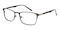 Marsh Black Rectangle Metal Eyeglasses