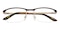Gilbert Brown/Golden Rectangle Metal Eyeglasses