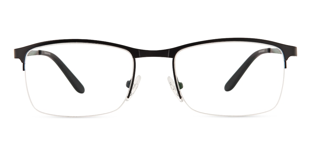 Gilbert Black Rectangle Metal Eyeglasses