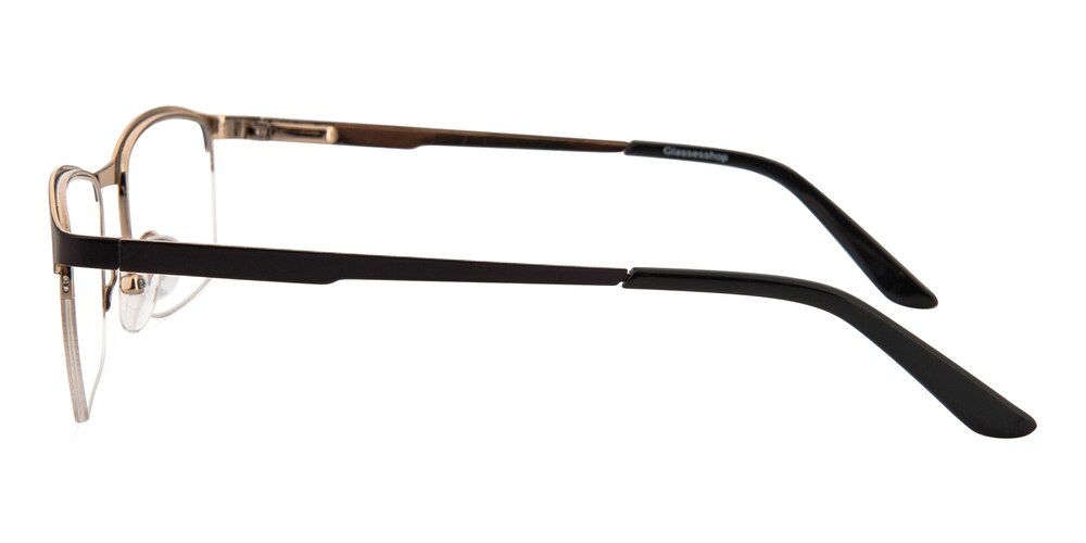 Gilbert Black/Golden Rectangle Metal Eyeglasses