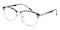 Creston Purple Oval Acetate Eyeglasses