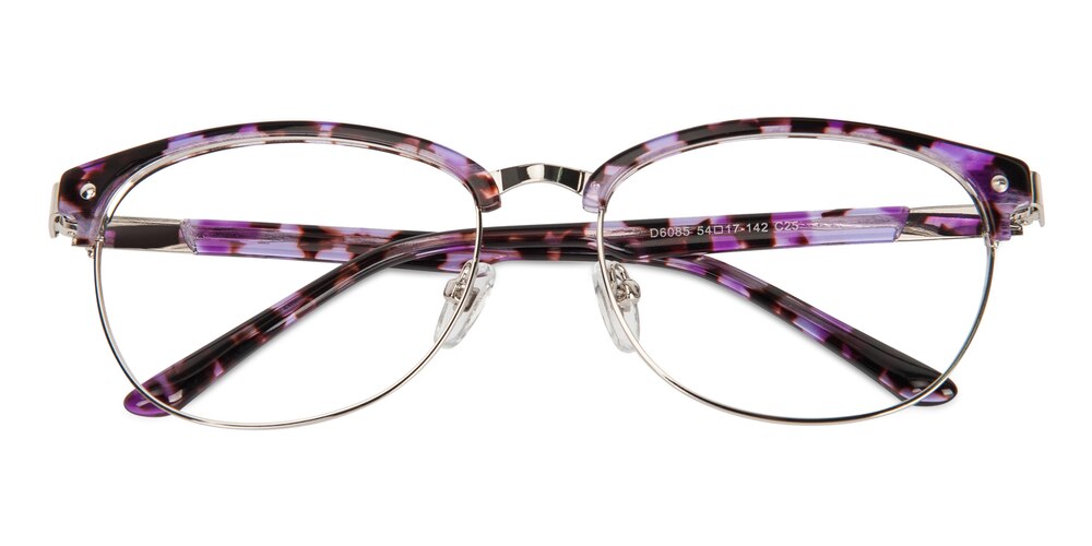 Creston Purple Oval Acetate Eyeglasses