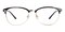 Creston Black/Golden Oval Acetate Eyeglasses