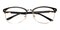 Creston Black/Golden Oval Acetate Eyeglasses