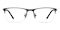 Gordon Black Rectangle Metal Eyeglasses