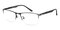 Gordon Gunmetal Rectangle Metal Eyeglasses