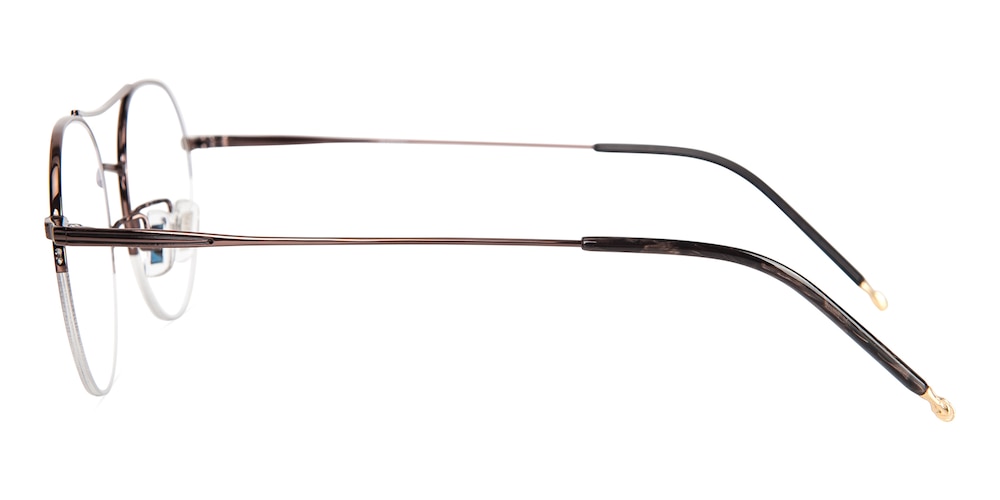 Spokane Brown Aviator Titanium Eyeglasses