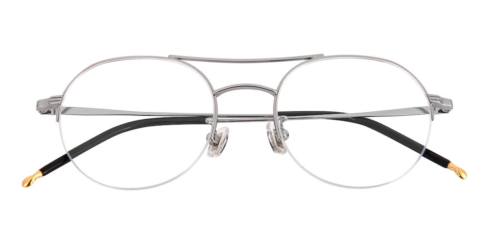 Spokane Silver Aviator Titanium Eyeglasses