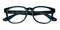 Naples Black/Blue Classic Wayframe Plastic Eyeglasses